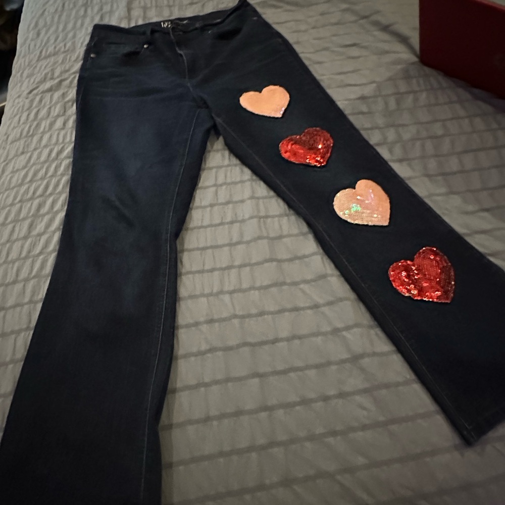 DG2 by Diane Gilman Dark Blue Boot Cut Jeans